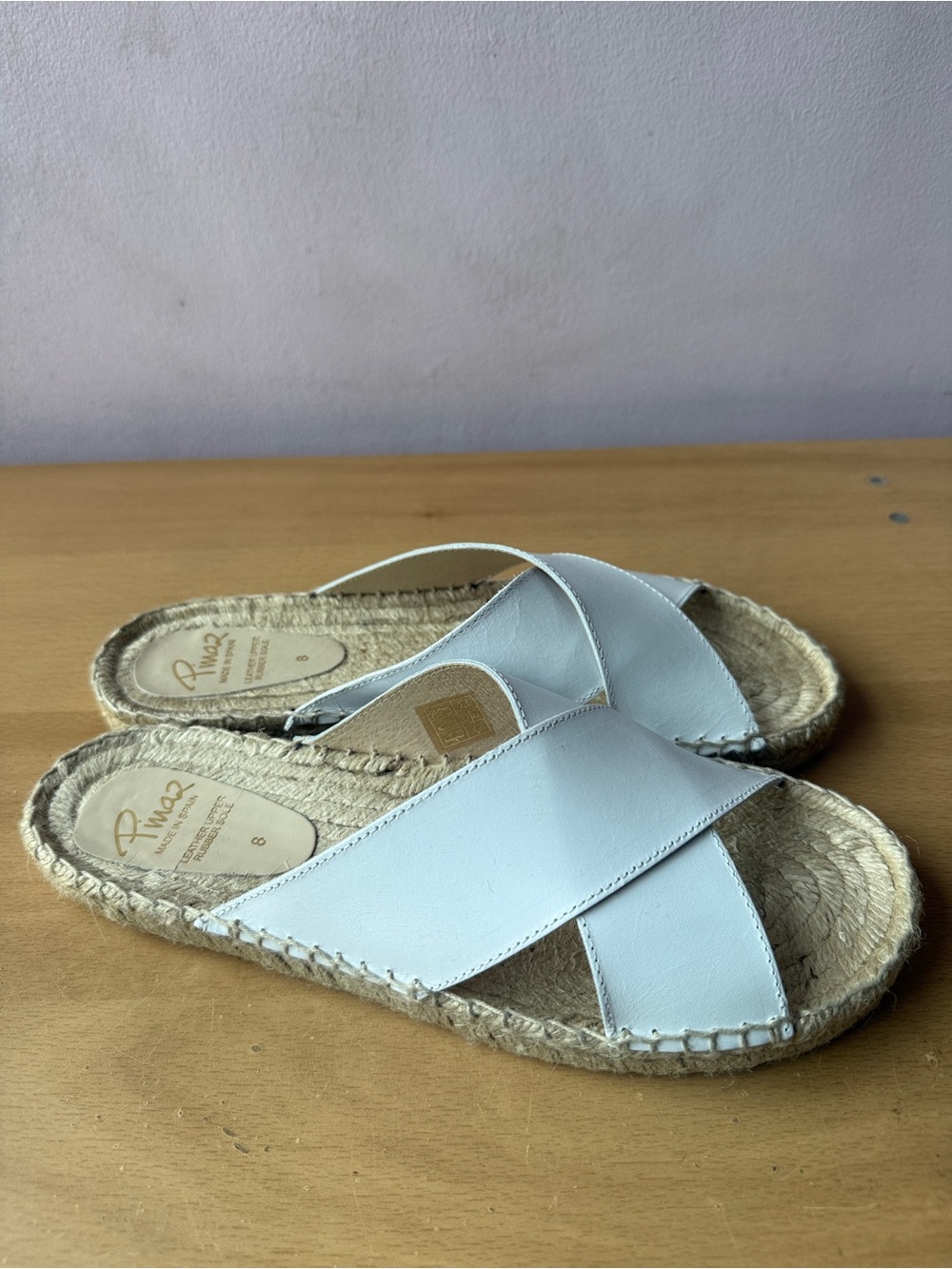 Women’s Pinaz White Flats Sandals